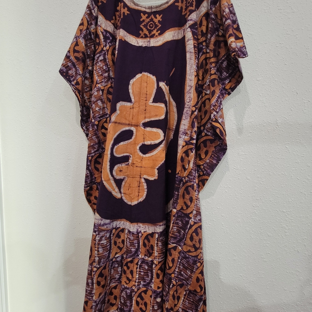 African Women's Kaftan Dashiki Dress Maxi Caftan Gown Purple One Size